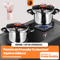 Panela de Pressão Anti-Explosão + BRINDE: Kit Utensílios