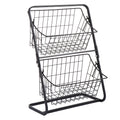 Cesto Organizador Duplo de Cozinha de Inox | DuoOrganize
