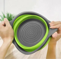 Escorredor Retrátil de Silicone para Lavar Frutas e Vegetais