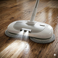 Mop Elétrico + BRINDES: Módulos de Limpeza e Tanque Suporte