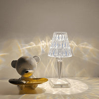 Luminária de Mesa Led 3 em 1 Cristal Sem Fio USB | GlowCrystal