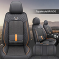 Capa para Banco de Carro Completa em Couro Legítimo Universal Italian + BRINDE: Tapete Completo